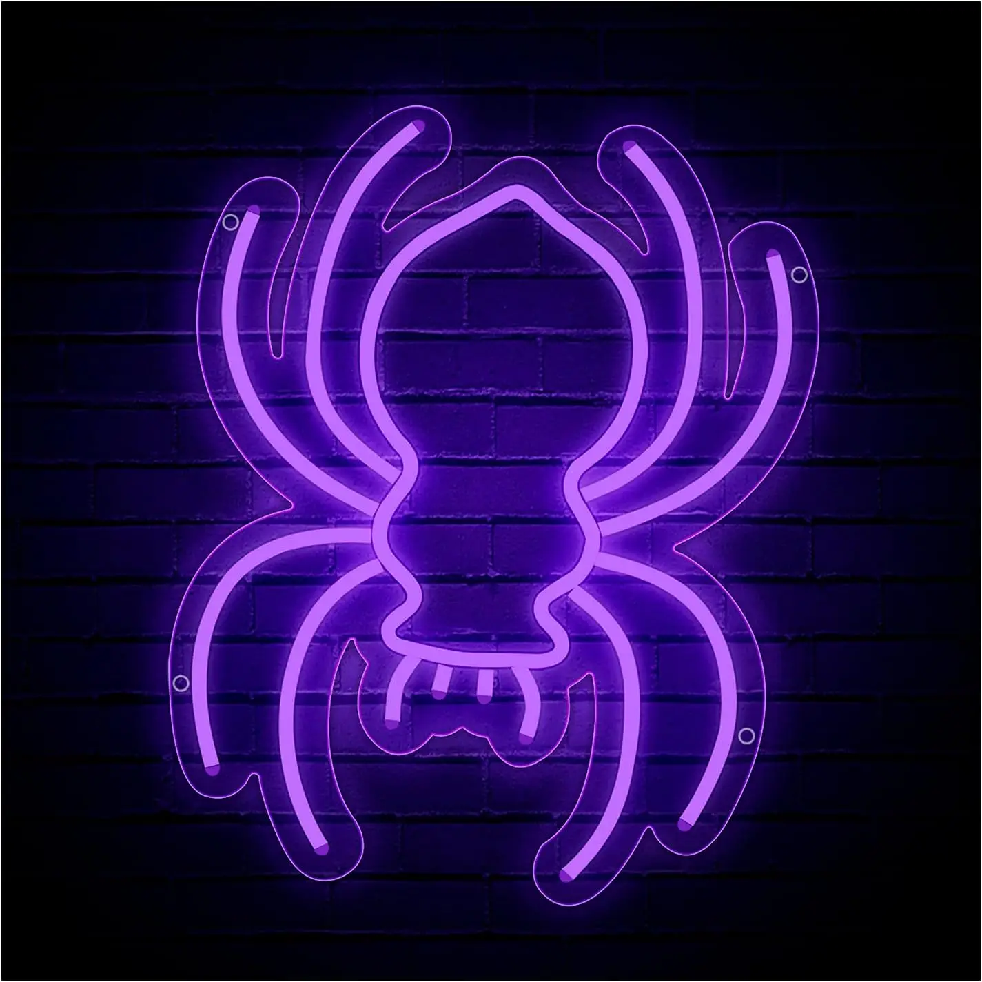 

Purple Spider Neon Signs LED Neon Light Sign Light Up Neon Signs for Wall Night Light Halloween Party Christmas Lamp Home Decor