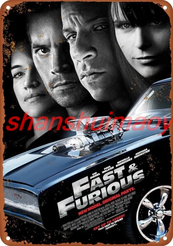 Fast & Furious New Model. Original Parts. 2009 Vintage Metal Tin Sign Aluminum Signs Wall Art Home Decor Kitchen Poste SHUI