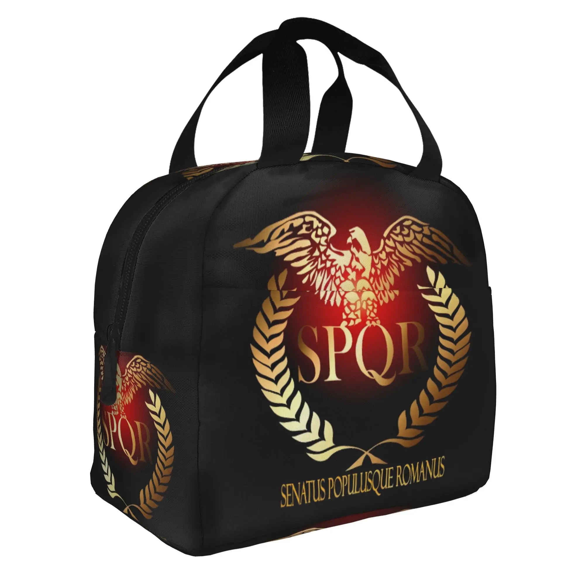 Roman Empire Gold Imperial Eagle Resuable Lunch Boxes for Leakproof Rome SPQR Thermal Cooler Food Insulated Lunch Bag School