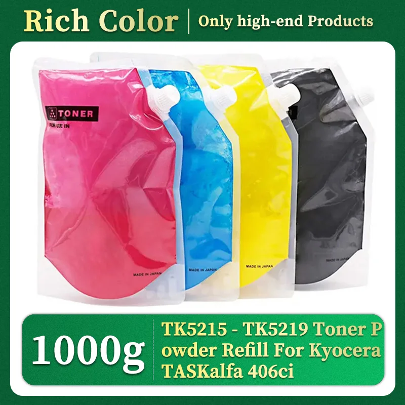 1000g New High Quality TK5215 TK5216 TK5217 TK5218 TK5219 Toner Powder Refill For Kyocera TASKalfa 406ci