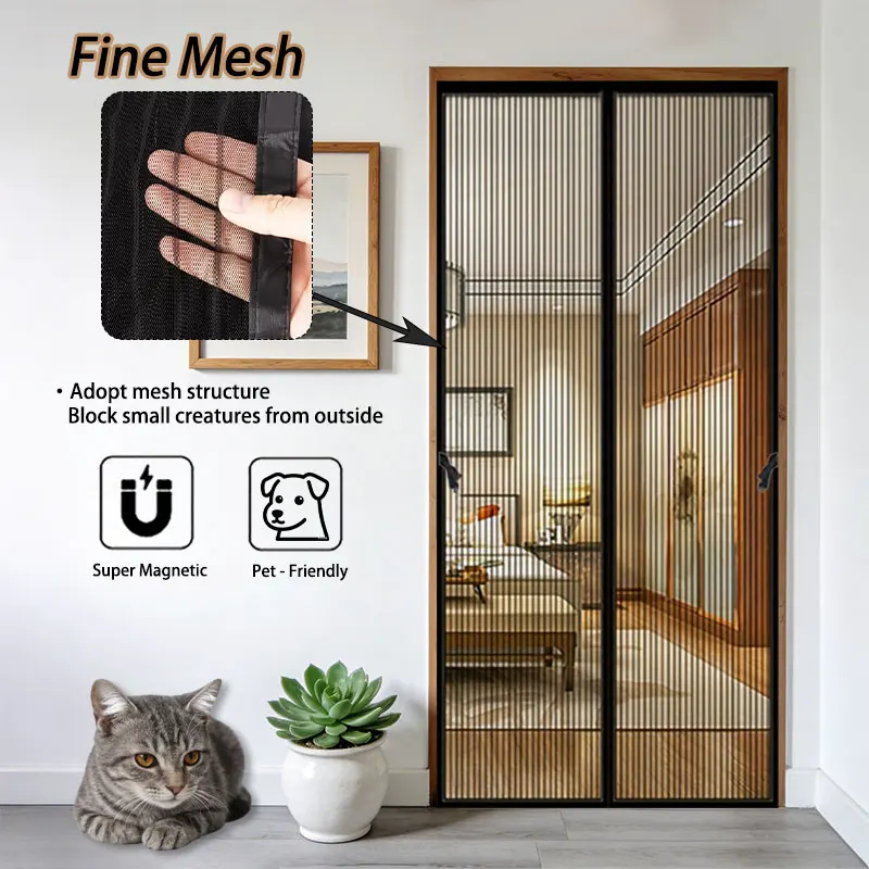 

Mosquito Net Summer Automatic Closing Magnetic Mosquito Net Invisible Door Mesh Anti Bug Fly Partition Curtain Pet Friendly