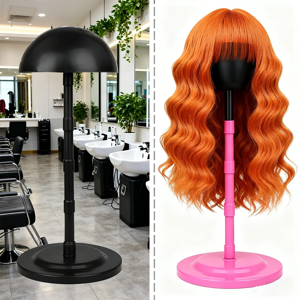 

1pc Wig Stand for Wigs Adjustable Height Wig Stand Plastic Wigs Holder Stands Hat Display Stand for Multiple WigDrying Styling