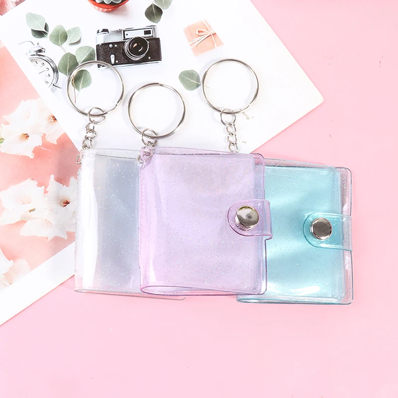 1/2 Inch Photo Album PVC Sequins Name Card Holder 16 Pockets Mini Photo Holds