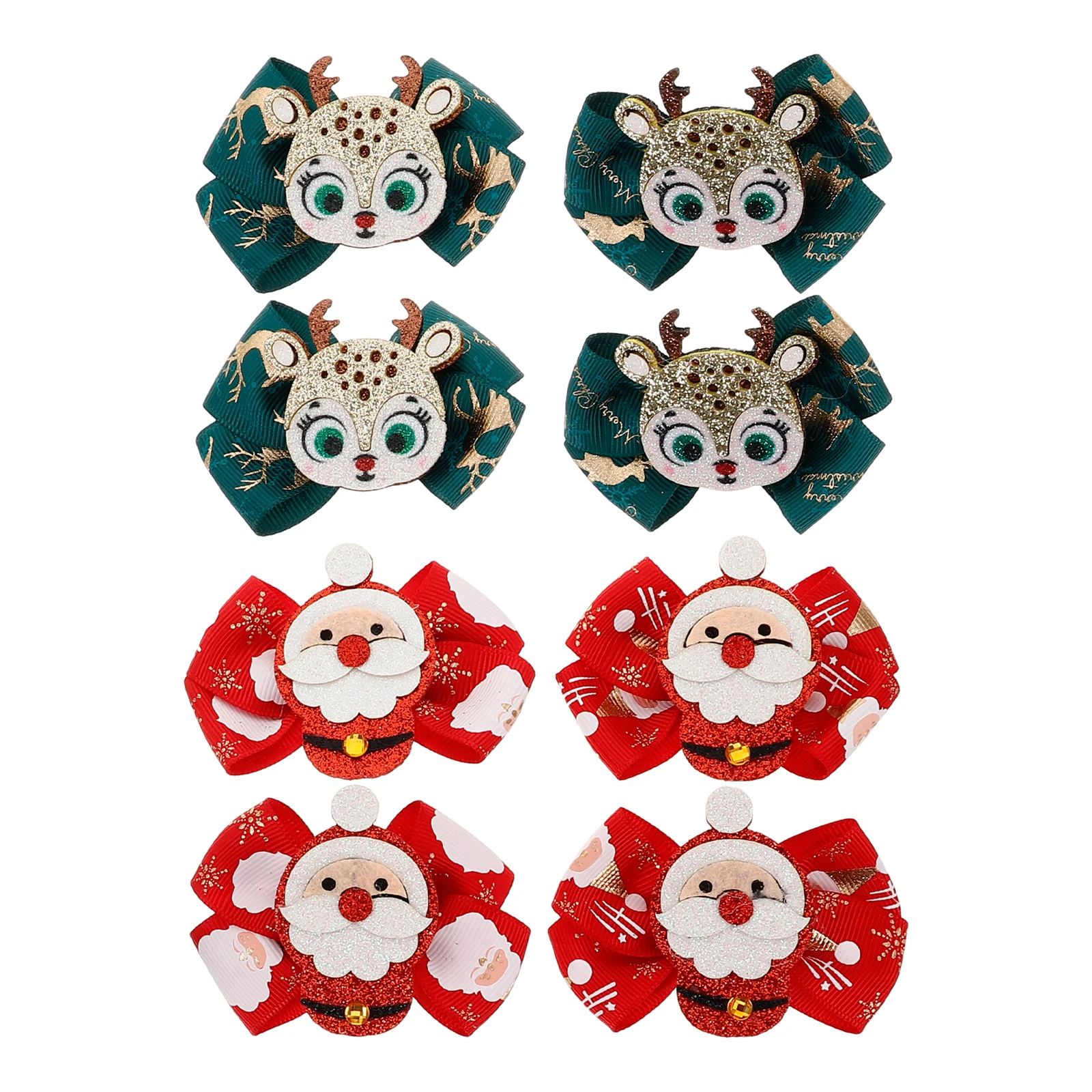 

Christmas Kids Hair Clips Children's Hairpin Accessories for Girls Pins Toddler Polyester Rib