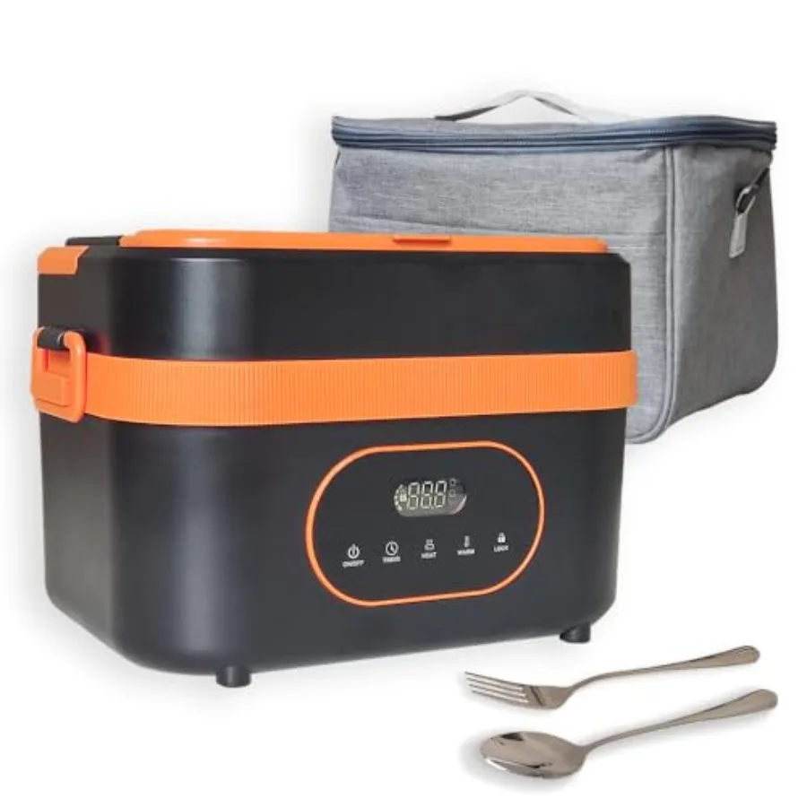 صندوق غداء كهربي لاسلكي مع وظيفة مؤقت بطارية قابلة لإعادة الشحن بقدرة 18000 مللي أمبير في الساعة وتسخين تلقائي بقدرة تسخين سريعة 60 وات #1