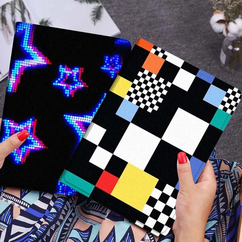 

Геометрический красочный квадратный подарочный чехол для планшета Huawei Honor MatePad MediaPad Air 5 6 7 11 V6 V7 V8 V9 X9 X8 T10 T10s C5e T5