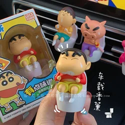 Anime Crayon Shin-chan Squat toilet Version kawaii Action Figure PVC Model Statue Toys Car aromatherapy ornaments Gifts boxed