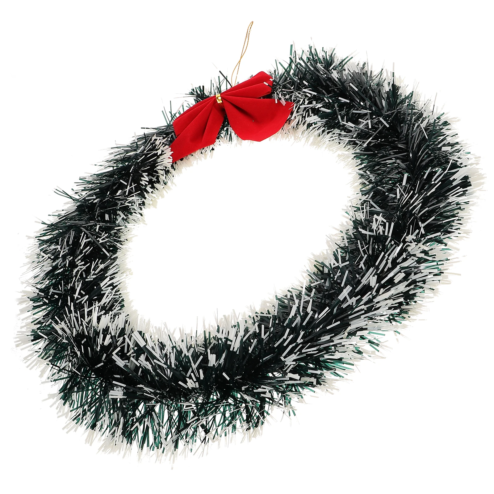 

Bow Wreath Christmas Decor White Border for Door Fireplace Decoration Holiday Ornament Christmas Wreath Festival Party