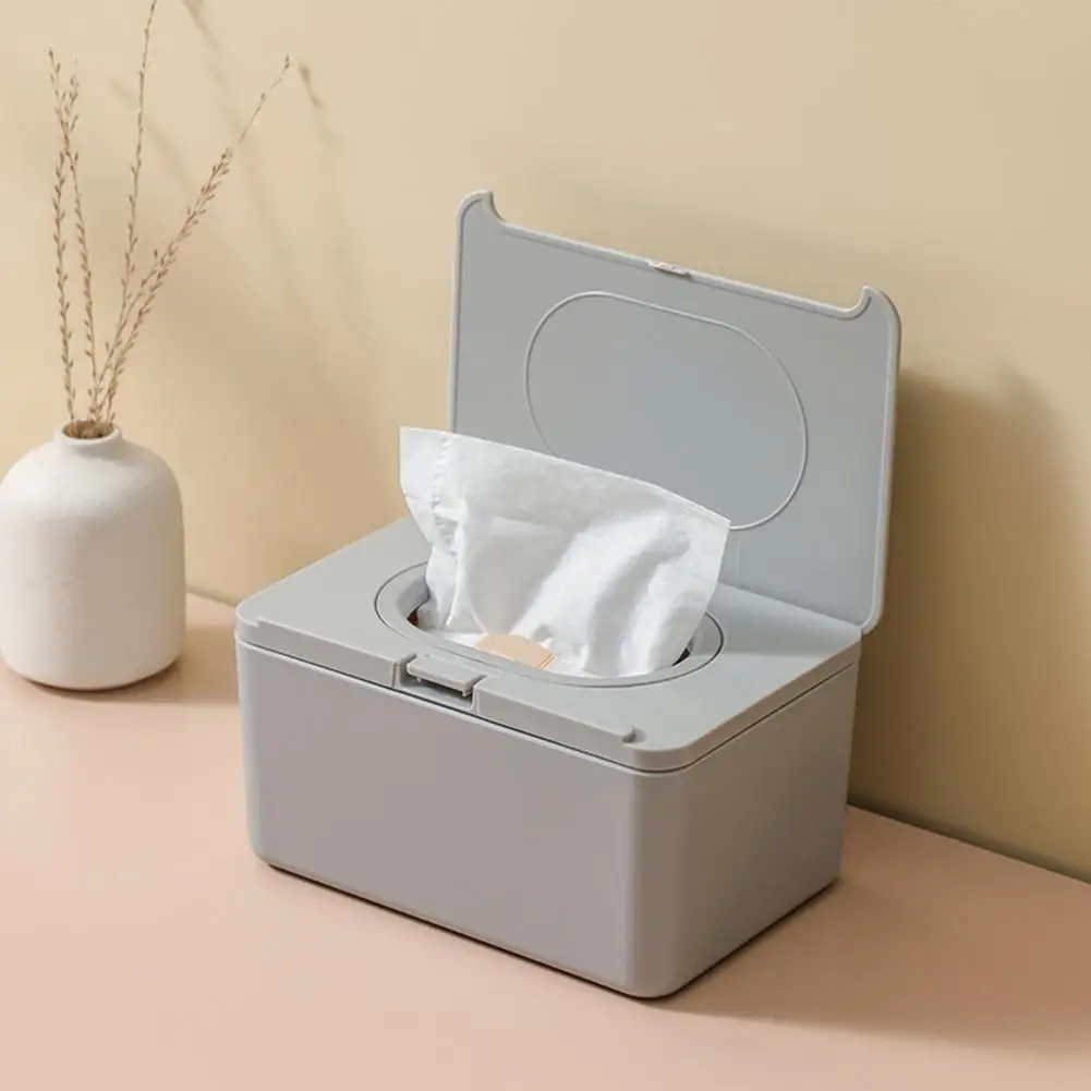 

Tissue Box with Lid Moisture Lock Wet Wipe Holder Bathroom Tissue Container Dustproof Easy Pull Wipes Pouch Case for Bathroom