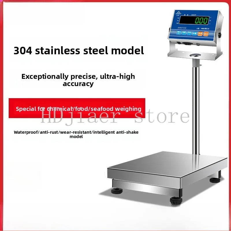

304 Stainless Steel Bench Scale - Anti-Corrosion Electronic Commercial Scale for Food/Chemical/Seafood/Aquatic Products
