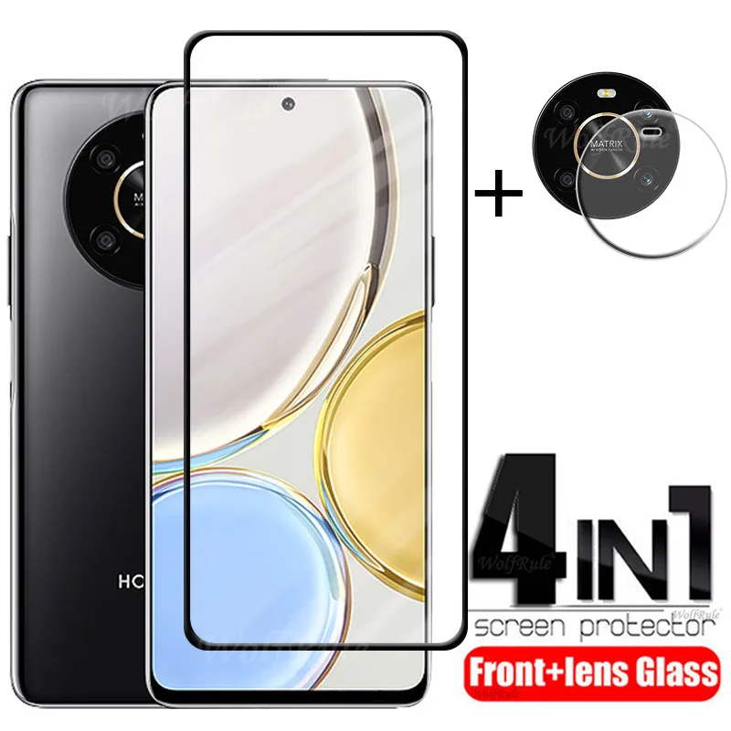 

4-in-1 For Huawei Honor X9 Glass For Honor X9 Tempered Glass 9H Full Protective Screen Protector For Honor X 9 X9 X8 Lens Glass