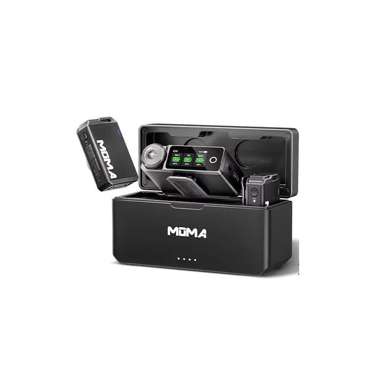 2025 MOMA LARK MAX Wireless Microphone Live Collar Receiver Recording Phone Camera Noise Reduction Custom Microphone
