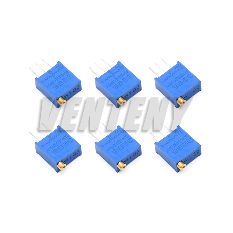 10 sztuk 3296W potencjometr precyzyjnie regulowany rezystancja wieloobrotowe przycinanie 1K 2K 5K 10K 100K 103 100R potencjometr trymera