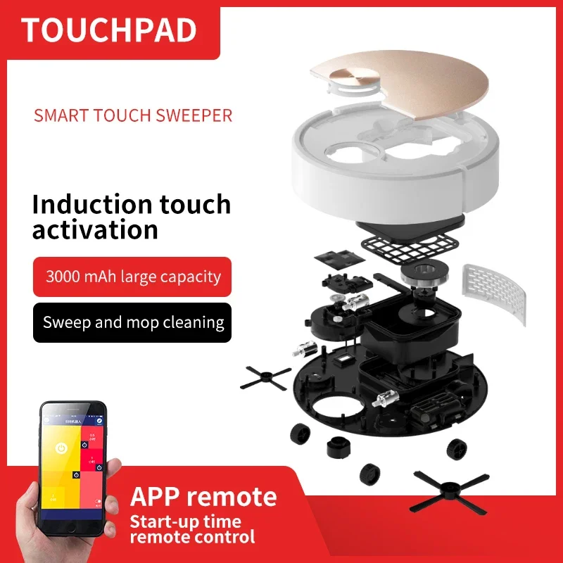 Новый робот-пылесос ES06, приложение, беспроводная машина для уборки, умный пульт дистанционного управления, подметание пола для домашнего пылесоса