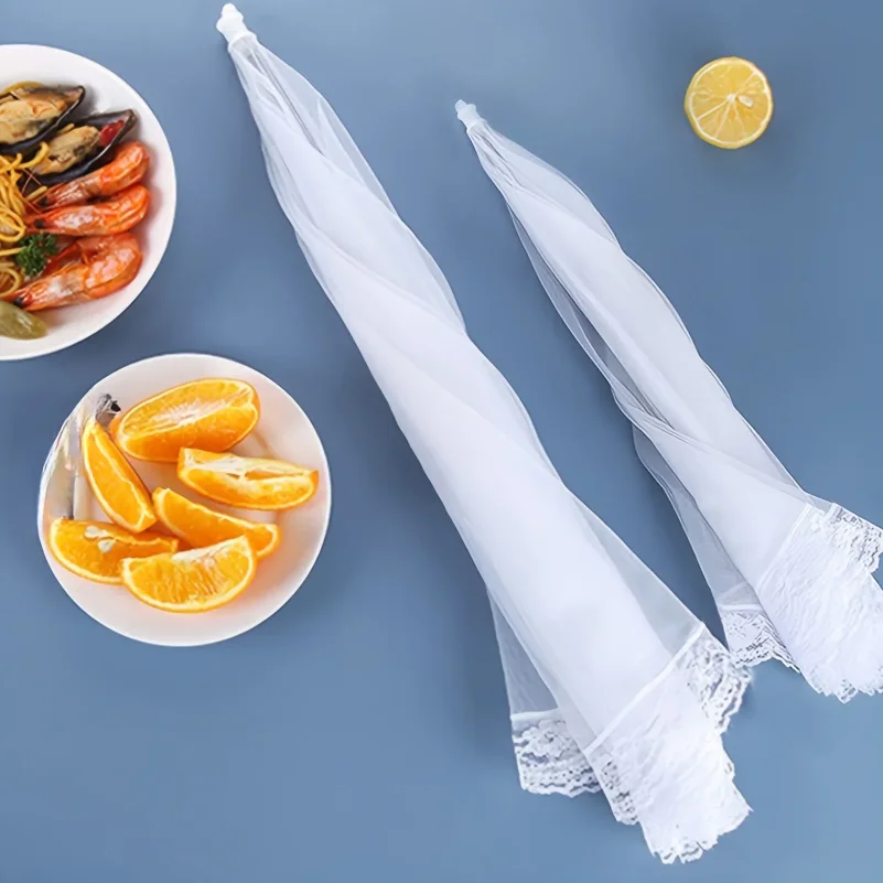 Large pop-up white mesh food cover tent - foldable and washable, suitable for outdoor picnics, barbecues, and parties