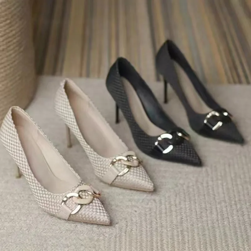 

French High Heels Women's Slim Heels 2026 Spring/summer New Style Pointed Sexy Niche Temperament Asakuchi Single Shoe