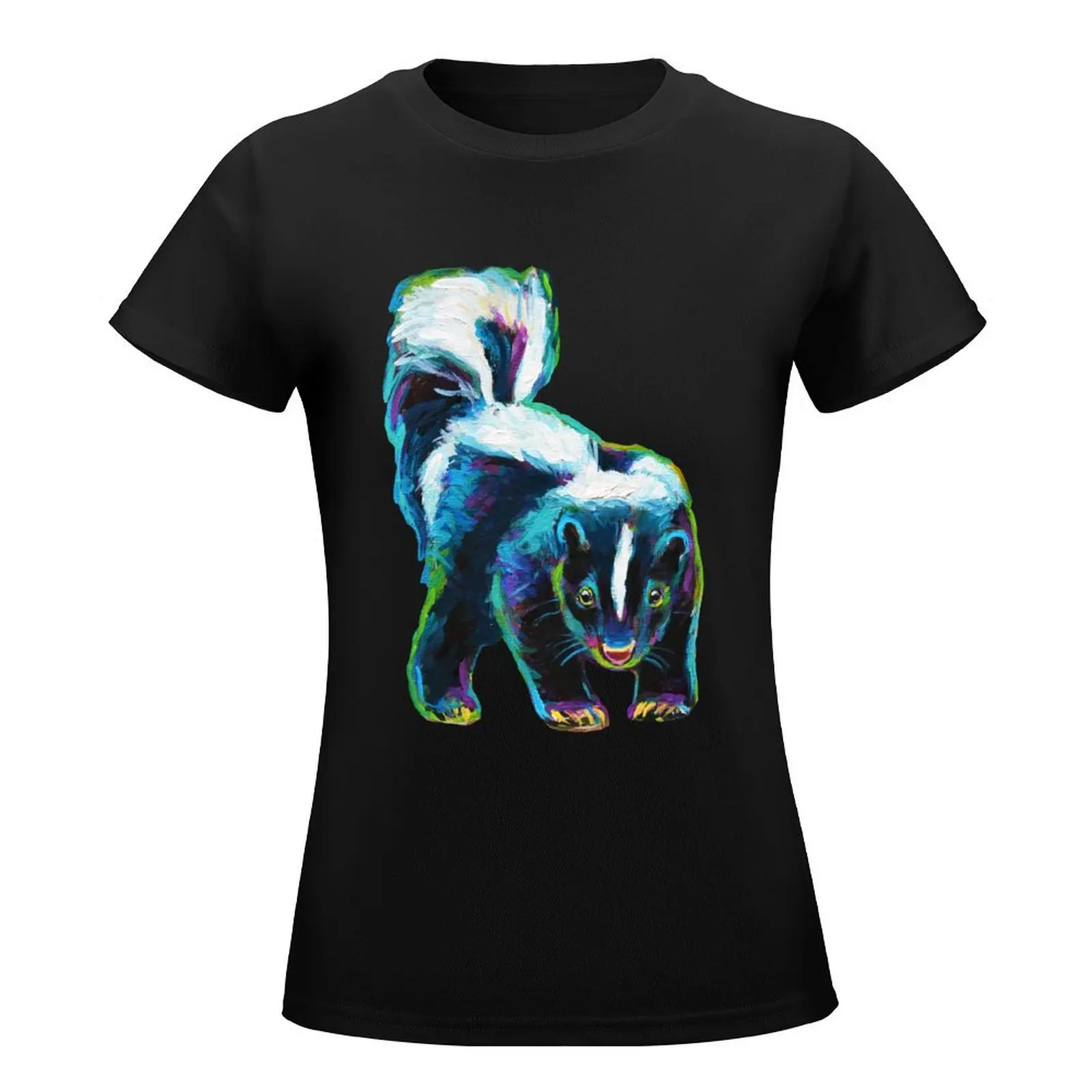 Skunk by Robert Phelps T-Shirt summer tops Aesthetic clothing Women's tee shirt