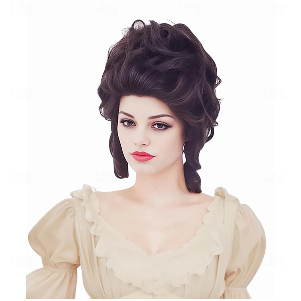 Synthetic Hair Short Curly Purple Wig Big Bouffant Beehive Wigs for Women 70s 80s Costume or Halloween Vintage Cosplay Party image 2