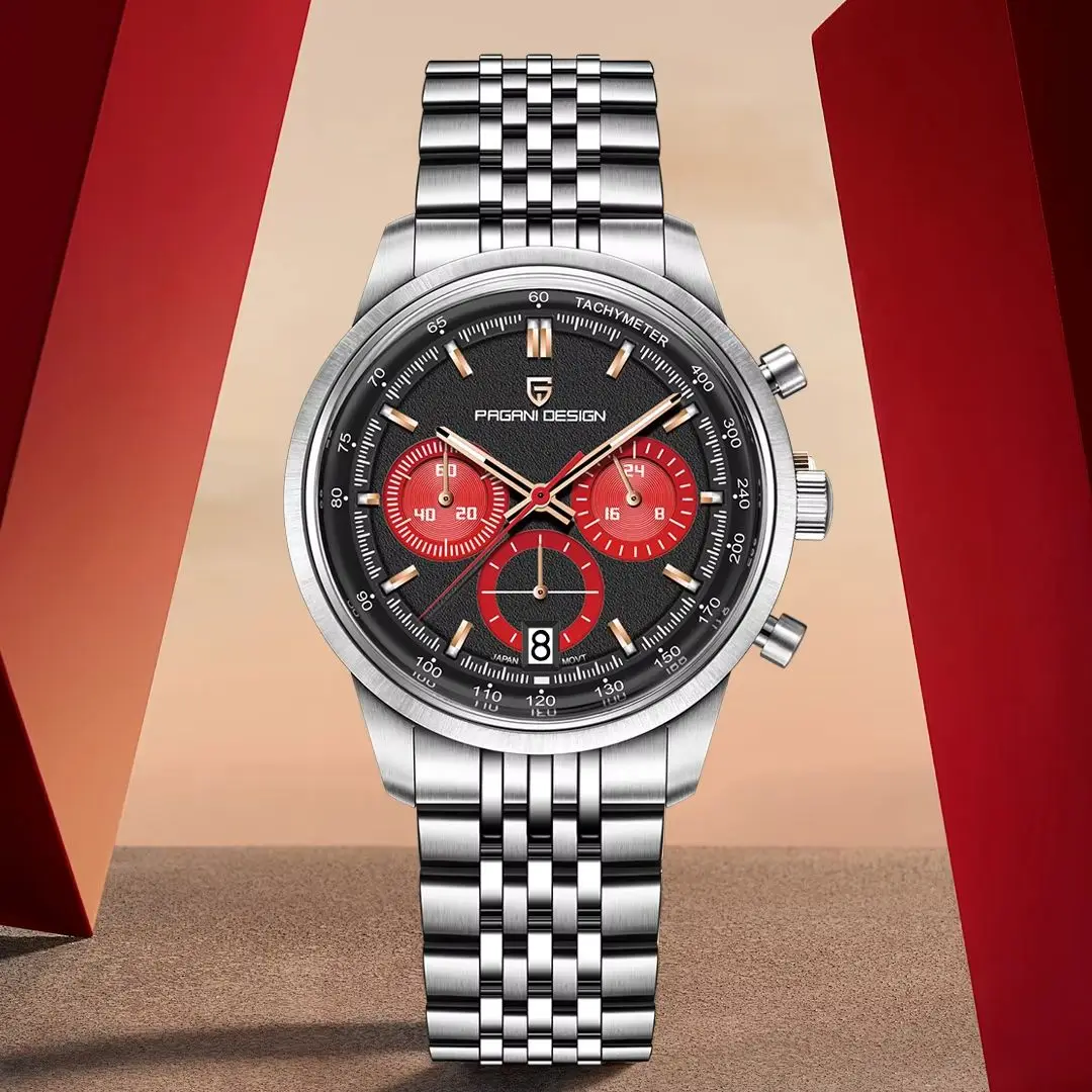 PAGANI DESIGN Men's Watches Luxury Quartz Watch Men Speed Chronograph 100M Waterproof Luminous Auto Date Wristwatch Men 2026 New