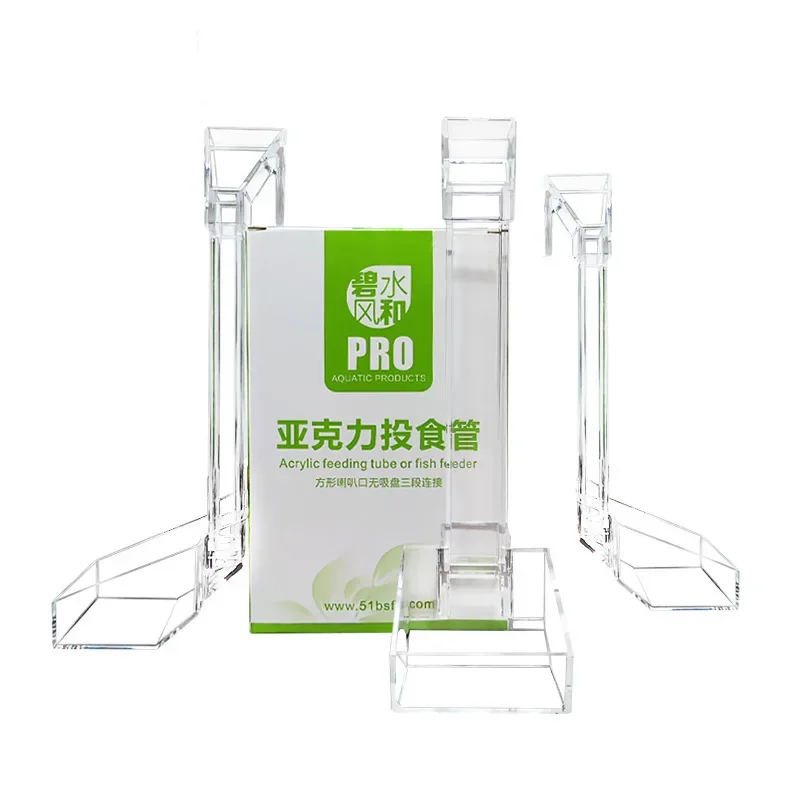 

BSFH Target Feeding Tube Pro- Acrylic Food Dispenser with Narrow Nozzle, Anti-Float Ring for Shrimp/Fry, BPA-Free Crystal Clear
