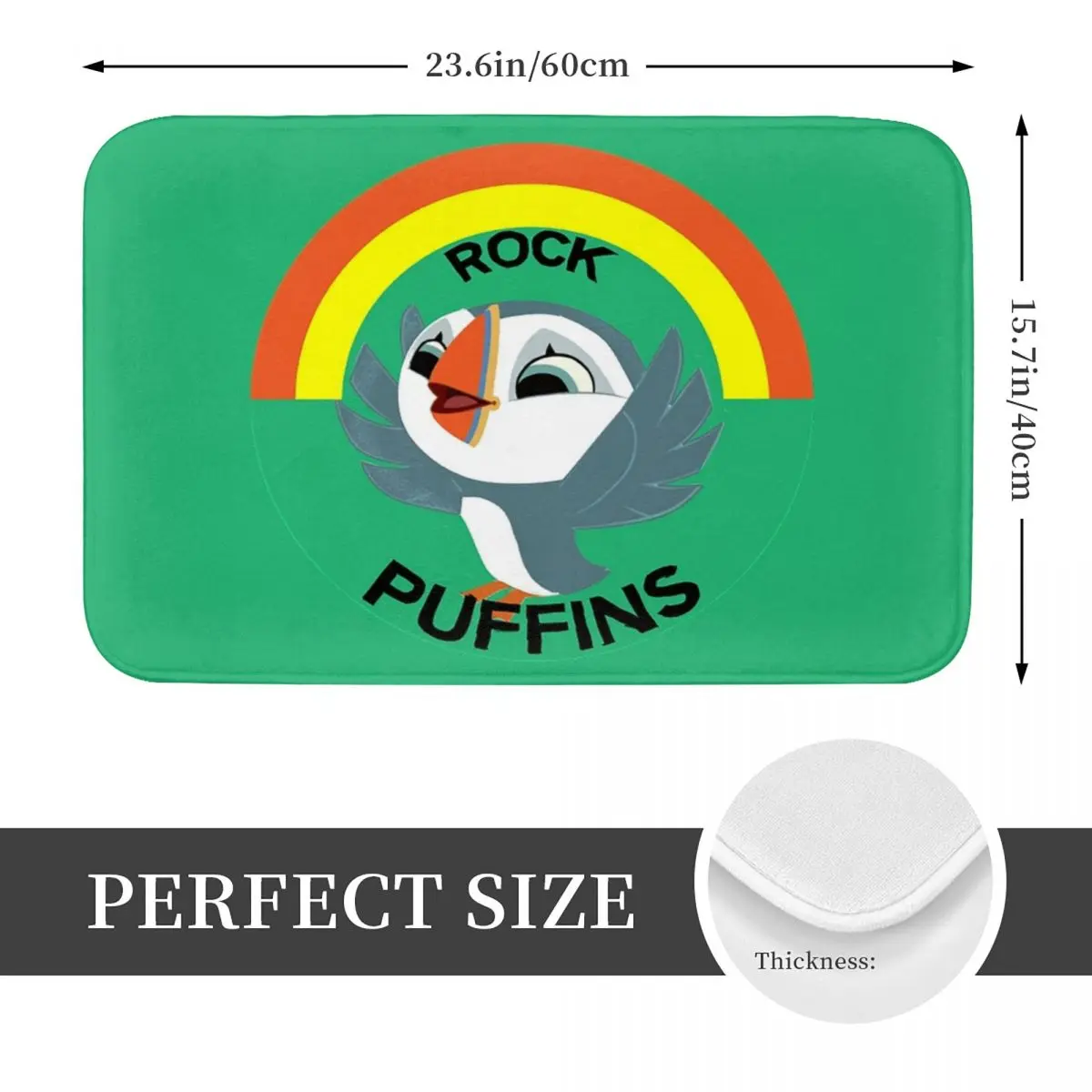 Puffin Rock Anti-slip Doormat Floor Mat Durable Carpet Rug for Kitchen Entrance Home Bedroom Footpad Mats