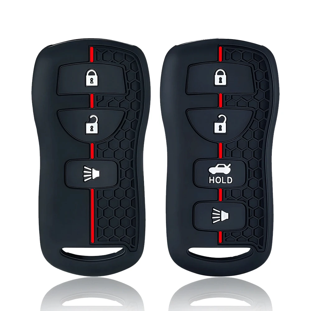 3/4 Button Silicone Remote Car Key Case Cover For Nissan Quest Tiida Livina X-Trail Paladin 2003 2004 2005 2006