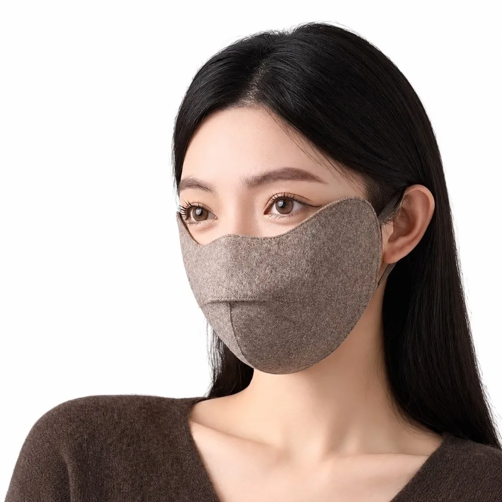 Windproof Woolen Face Mask Anti Cold Inner Layer Silk Full Face Cover Full Face Covering Thicken Warmth Warm Face Shield