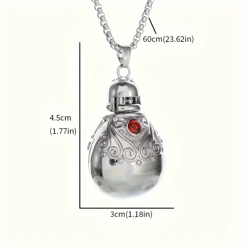 Creative Design Openable Perfume Bottle Pendant Necklace Suitable for Men and Women Fashion Charm Jewelry Gift