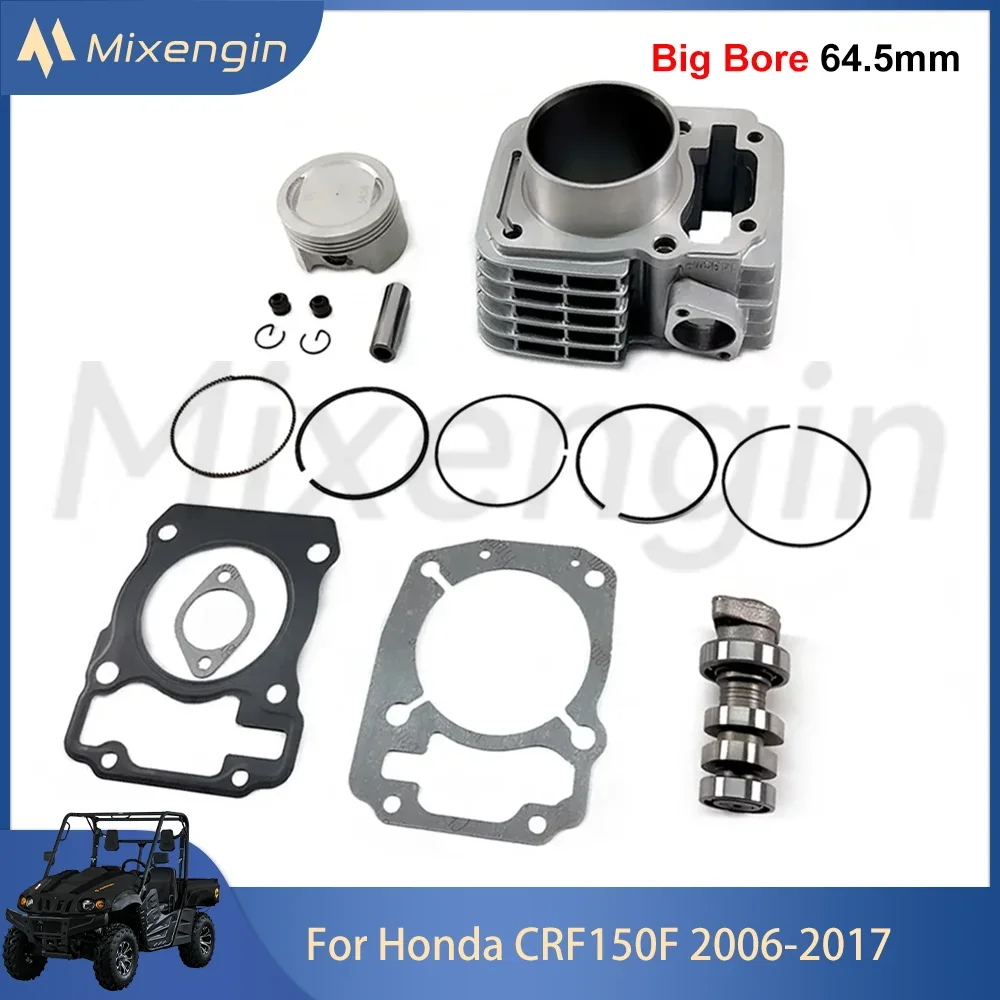 Big Bore 64.5mm 200cc Cylinder Piston Gasket camshaft Rebuild Kit For Honda CRF150F CRF 150 F 2007-2016 Motorcycle Engine Parts