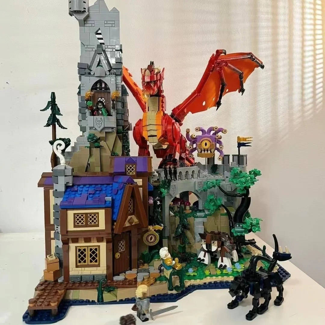 

IN STOCK 2024 New Ideas 21348 Dungeonsed Red Dragon's Tale Building Blocks Bricks House Model Assembly Toys For Children Gifts