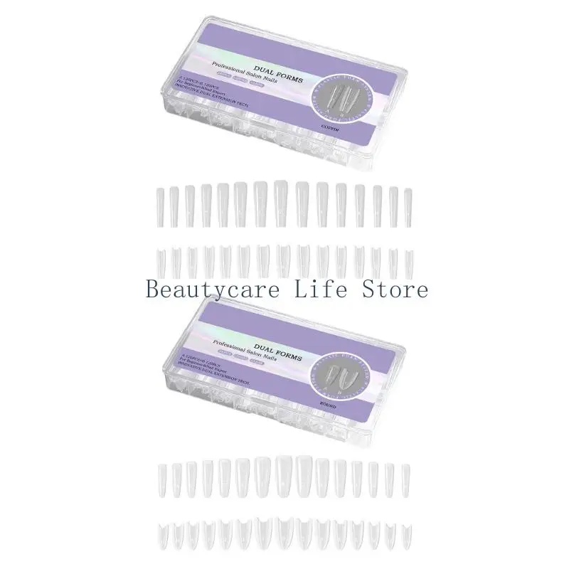 652C Crystal Finish Gel Nail Forms Designed For Extended Wear Hygienic Sandwich Construction And Ergonomic Fit