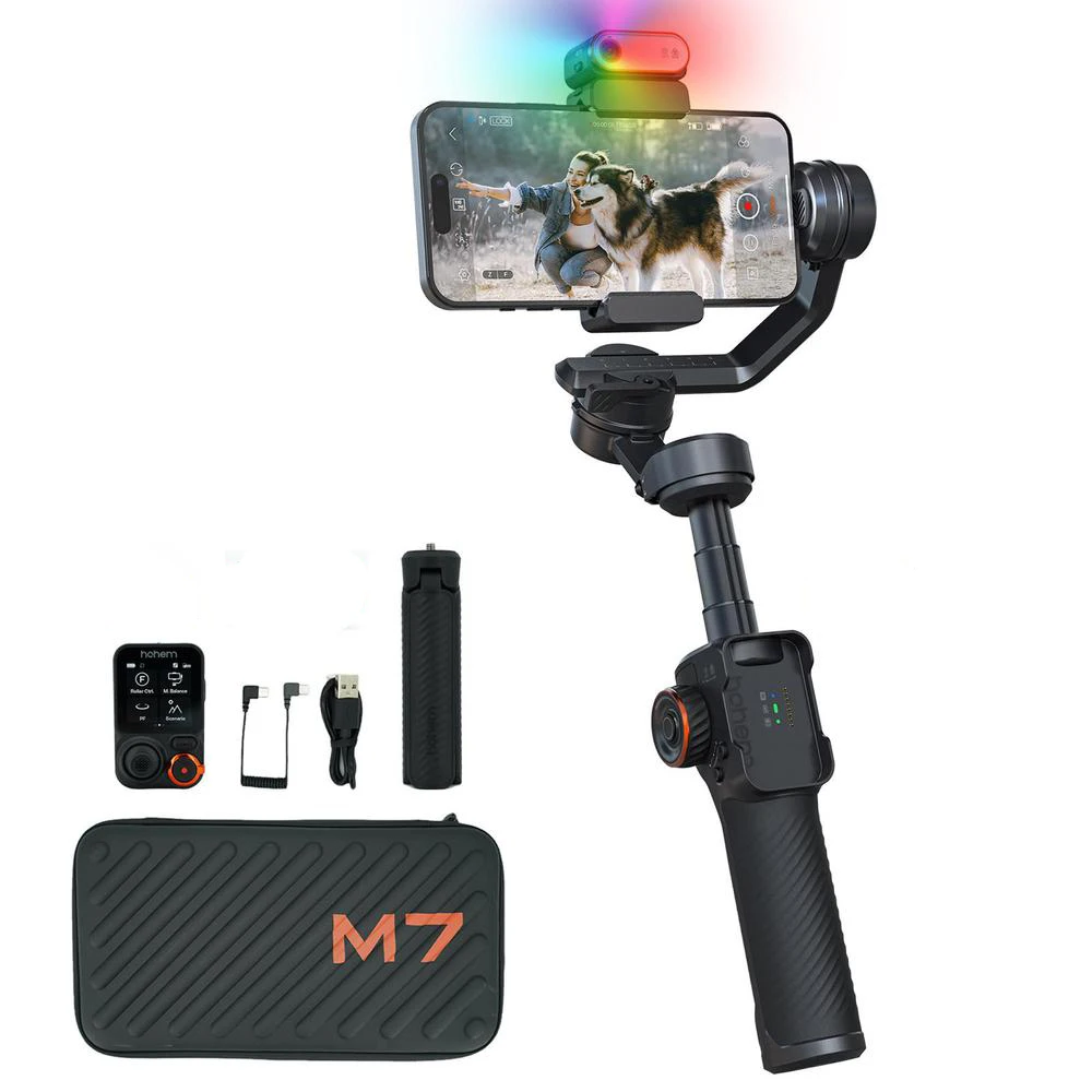 

Hohem Official ISteady M7 Smartphone Stabilizer Ai Face Tracking 3-Axis Phone Gimbal Built-in Selfie Stick Phone/Android Gimbal