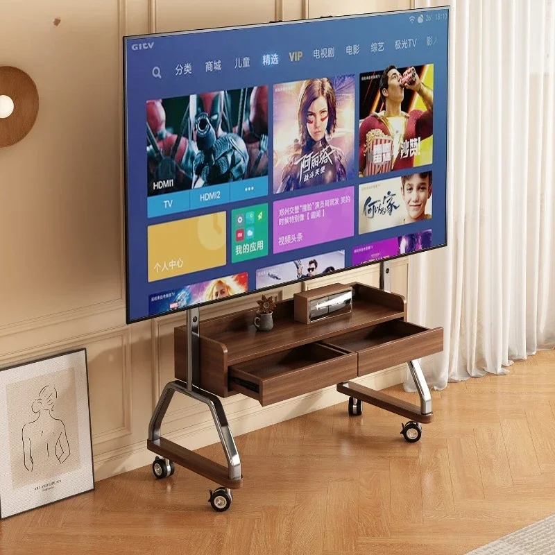 Office stainless steel floor hanger with drawer TV cabinet