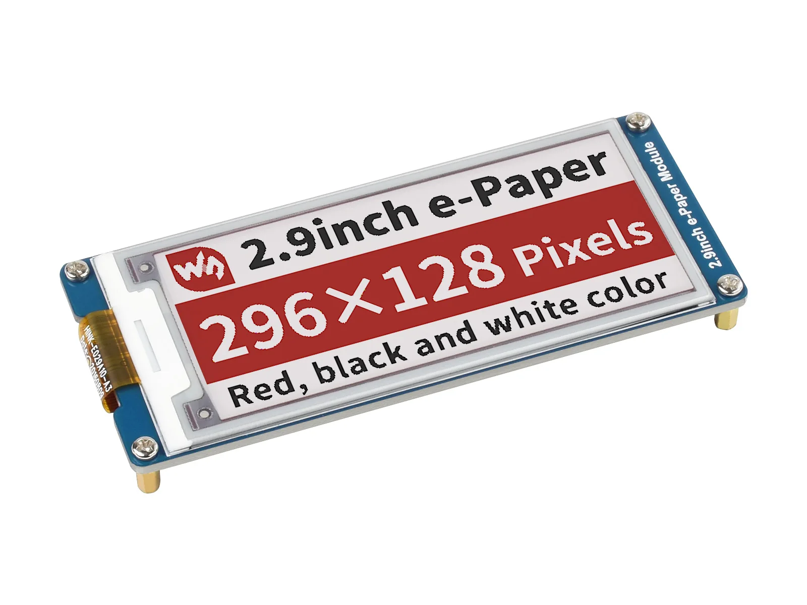Waveshare 296x128 2.9inch E-Ink display red/white/black three-color e-paper SPI interface for Raspberry Pi/STM32 3.3V/5V