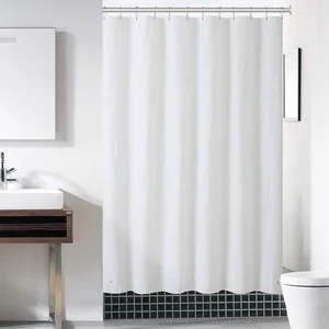 Duş perdesi katı, çizilmeye dayanıklı, kumaş su geçirmezdir, banyo kabininde perde uzun boy, 230/200cm, beyaz, siyah, gri, kahverengi, mavi 8 en çok satılan, perdeler-siyah no. 1