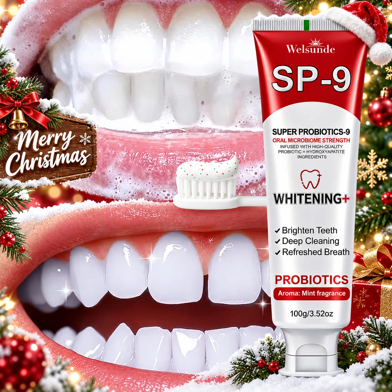 Probiotic Hydroxyapatite Whitening Toothpaste Fresh Breath