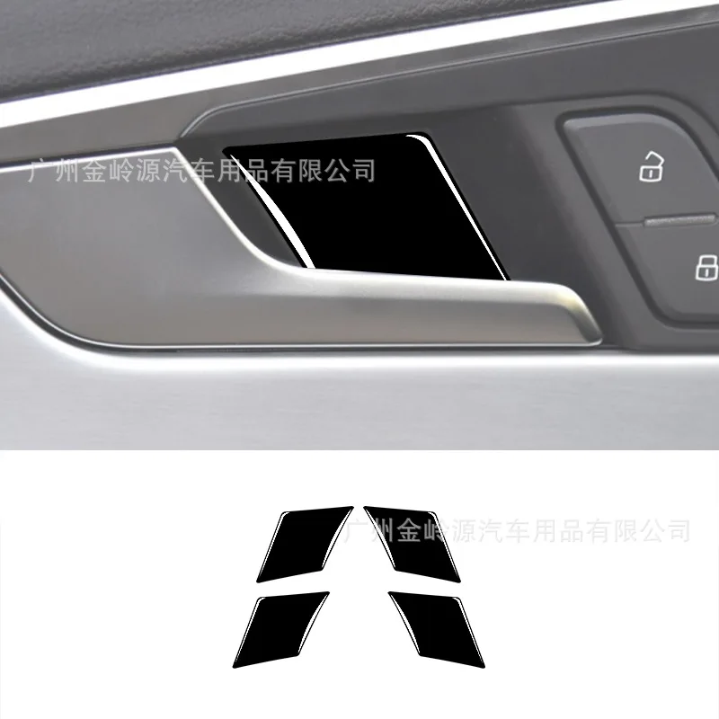 

For 17-19 Audi A4 piano black inner door bowl decoration sticker car interior modification accessories