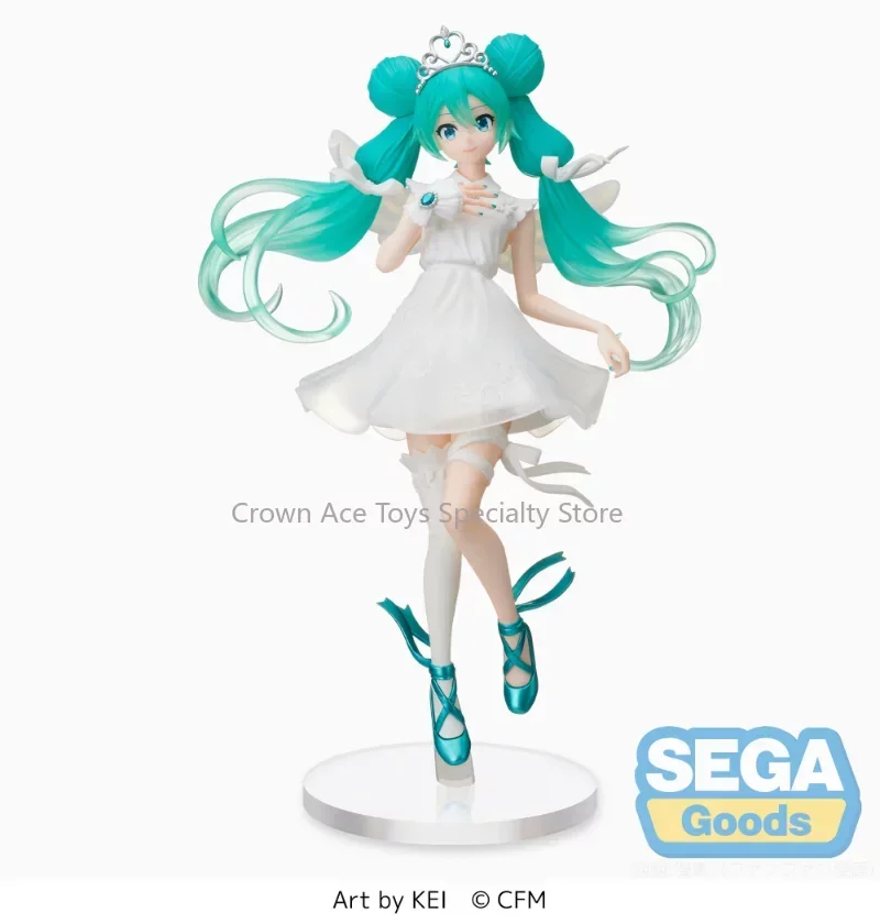 SEGA Anime Figure Virtual Singer Hatsune Miku KEI Ver 15th Anniversary Action Figure Trendy Toys for Kid Holiday Gift Model Doll