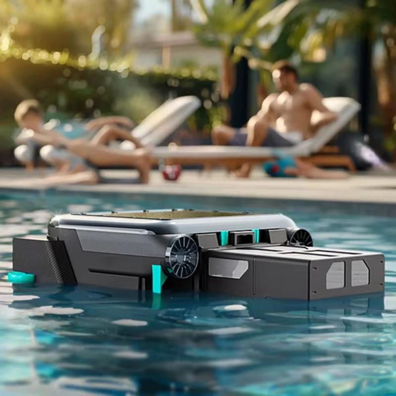 Robot aspirador de piscina automático portátil profesional con energía Solar, diseño de acoplamiento automático, espumadera para piscina, limpieza de piscinas