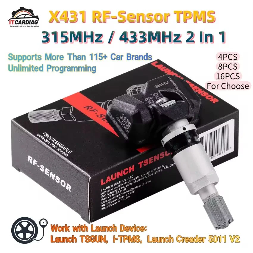 X431 Sensor 315MHz & 433MHz 2in1 Universal for Tire Pressure Monitoring System TPMS Tester Tire Pressure Sensors
