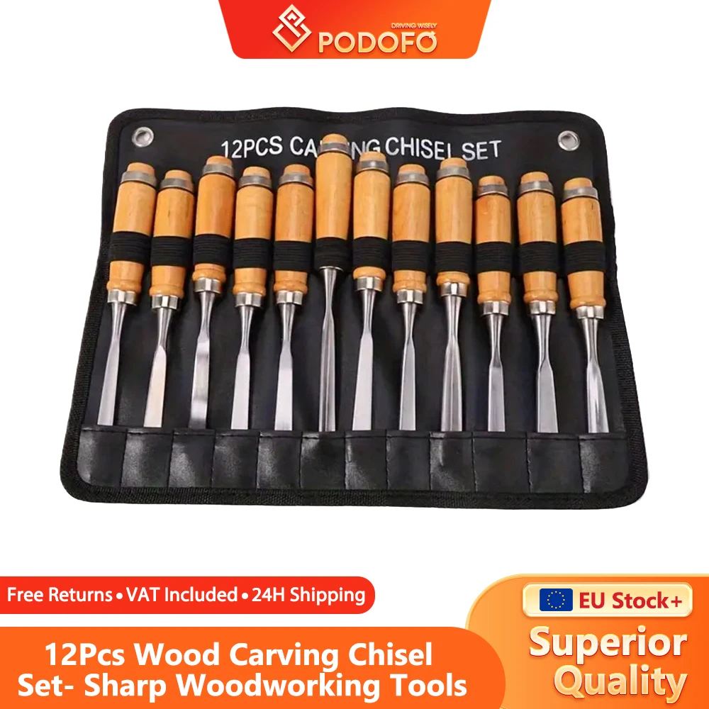 Podofo نحت سكين النجارة نحت إزميل نحت طقم السكاكين اليد منحوتة إزميل مسطح أدوات النجارة النجارة