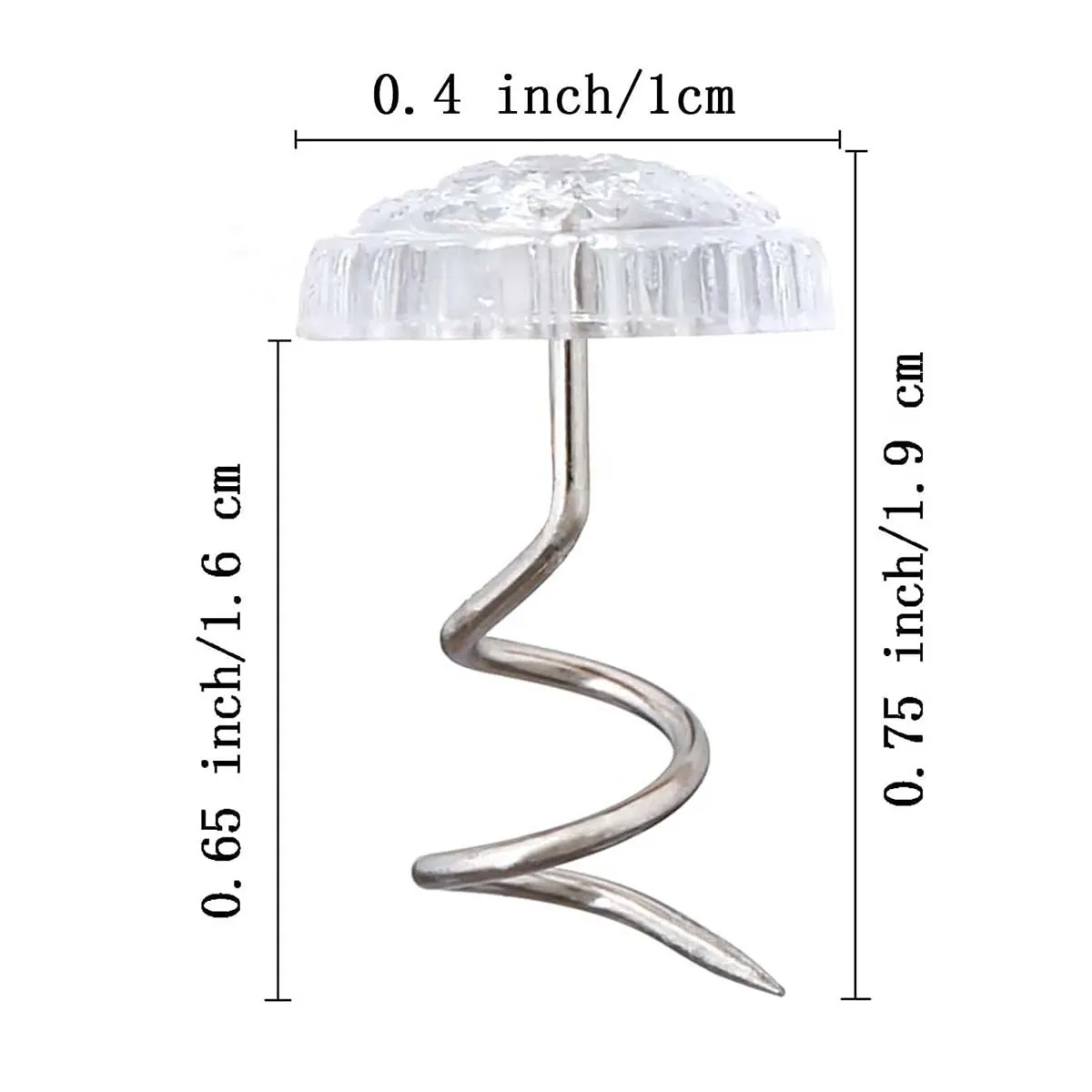 30/50/100Pcs Clear Head Twist Pins Anti-slip Quilt Sofa Cover Fasteners Fabric Twisty Pins for Bed Sheet Slipcover Fixing