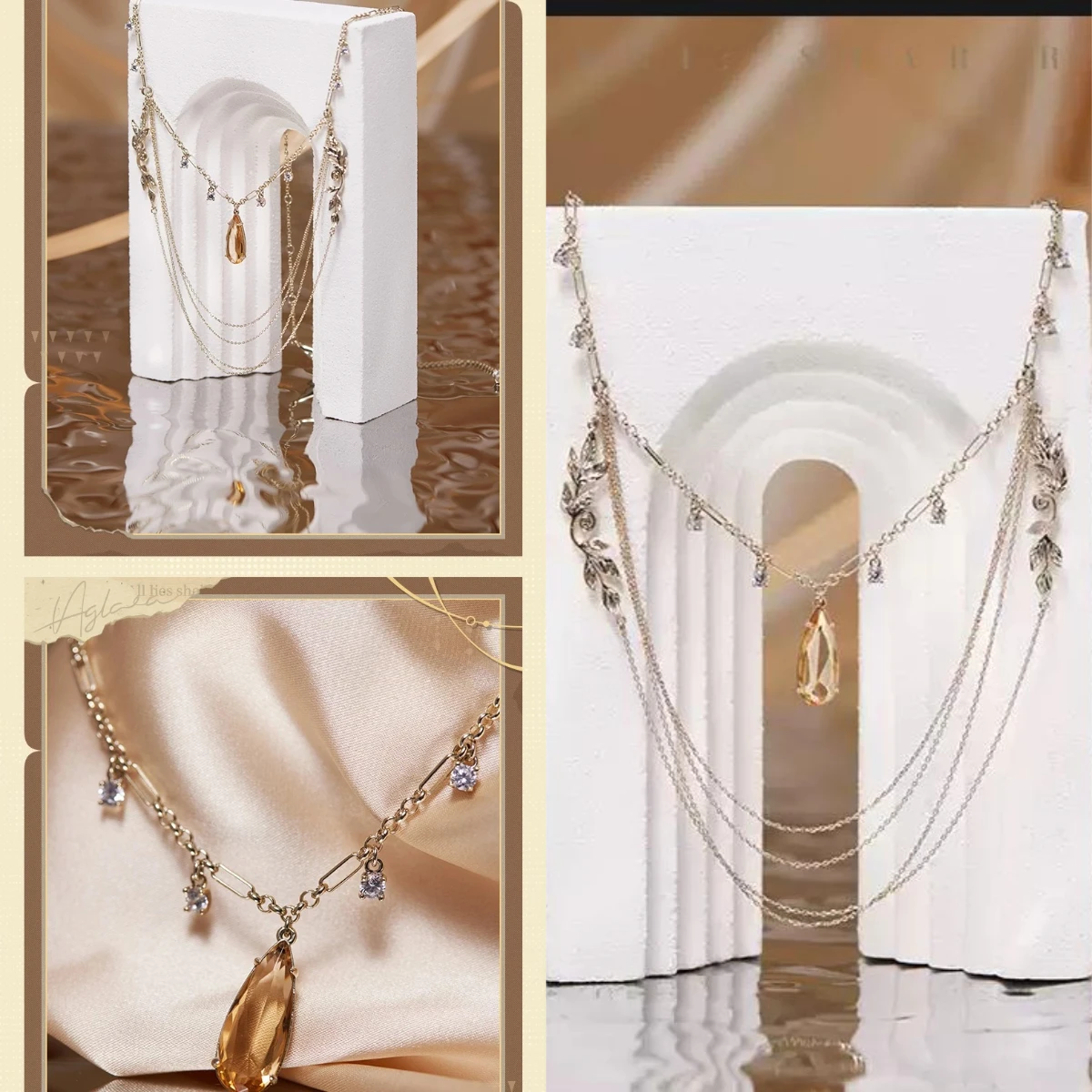 

miHoYo Anime Game Honkai: Star Rail Aglaea Theme Impression Series Necklace Pendant Cosplay Prop Accessories Pendant Gift