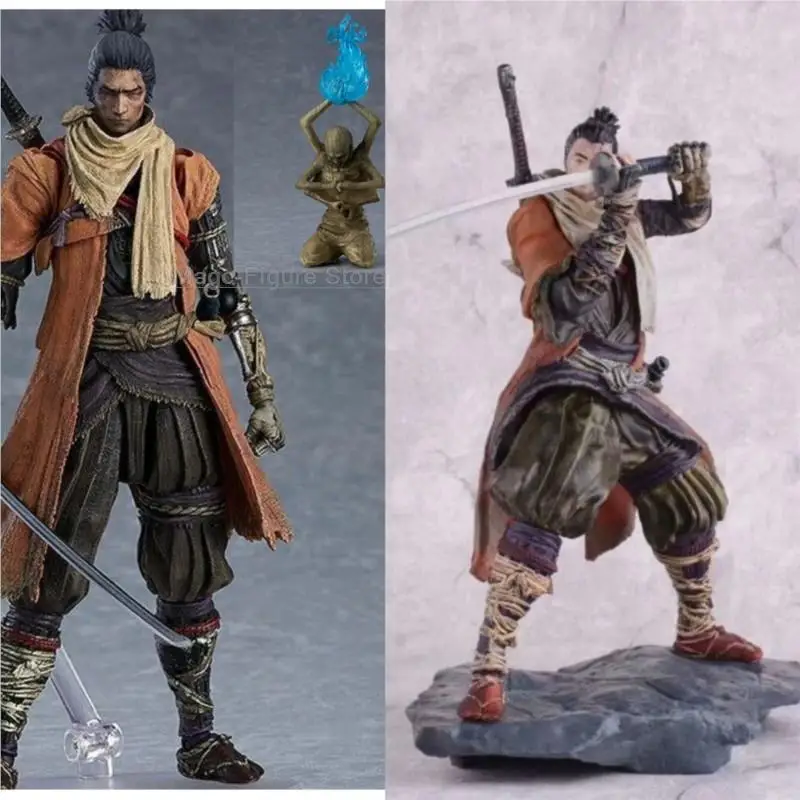 애니메이션 피그마 483-DX 게임 SEKIRO 피규어 그림자 다이, 두 번 액션 피규어, SEKIRO 소드 섀도우 다이, 두 번 모델 장난감, 생일 선물