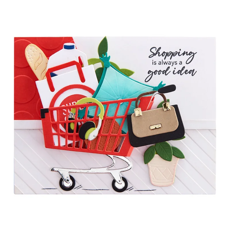 2022 KeepArt Shopping Cart Collection Metal Cutting Dies DIY Scrapbooking Photo Album Decorative Embossing PaperCard Crafts Die