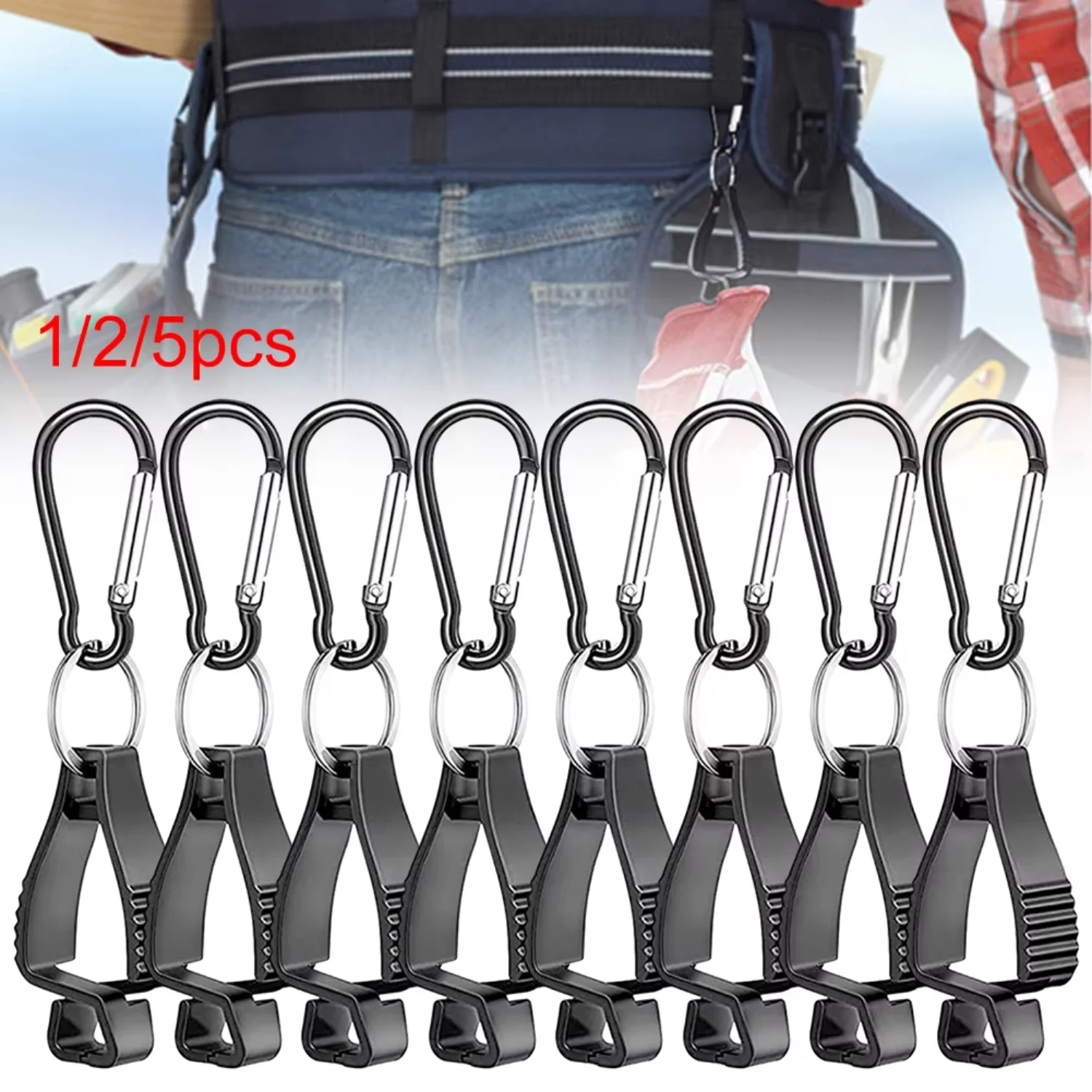 

5-1pcs Glove Clip Antilost Working Glove Clip Holder Safety Work Gloves Guard Glove Clamp Helmet Hanger Outdoor Camping Supplies