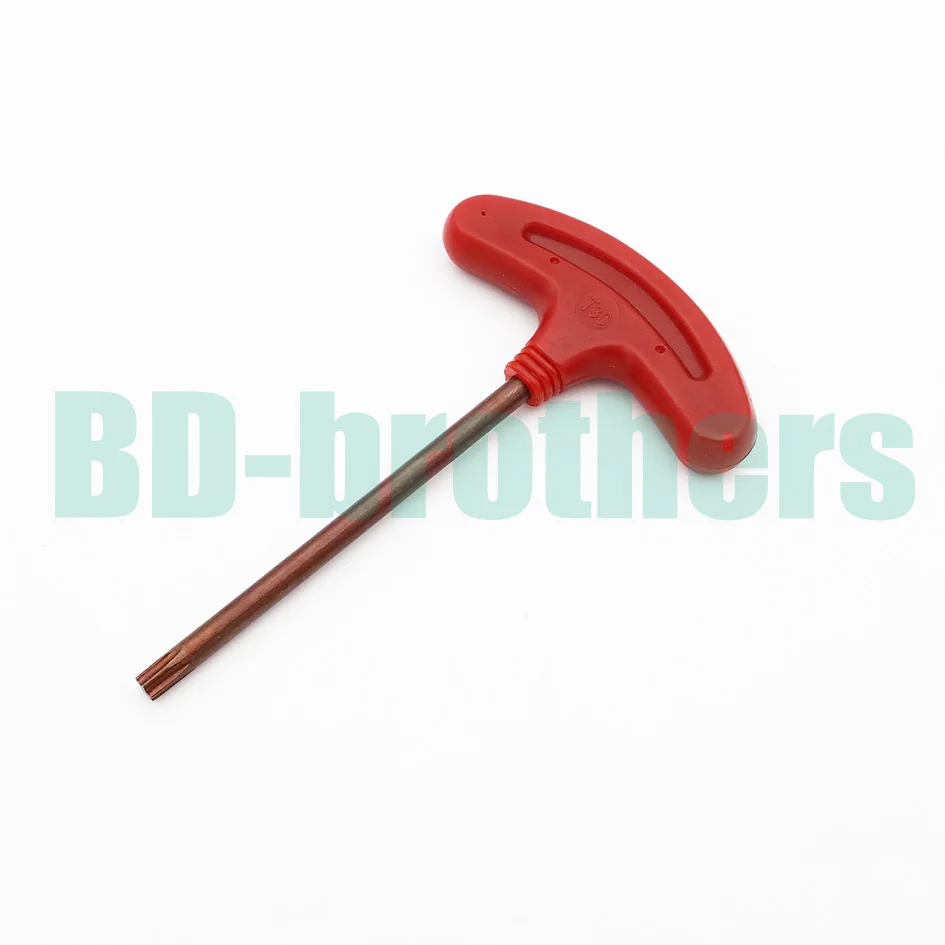 T Shaped Screwdriver T6 T8 T10 T15 T20 T25 T30 Torx Screwdrivers Spanner Key S2 Explosion-Proof Screw Drivers Tools 100pcs/lot