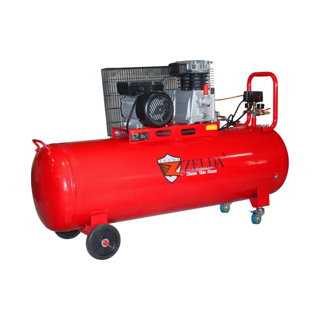 Hot Sale 3HP Industrial Belt Piston Driven Air Compressor Portable 8 Bar/115Psi Pneumatic 200L Air Compressor