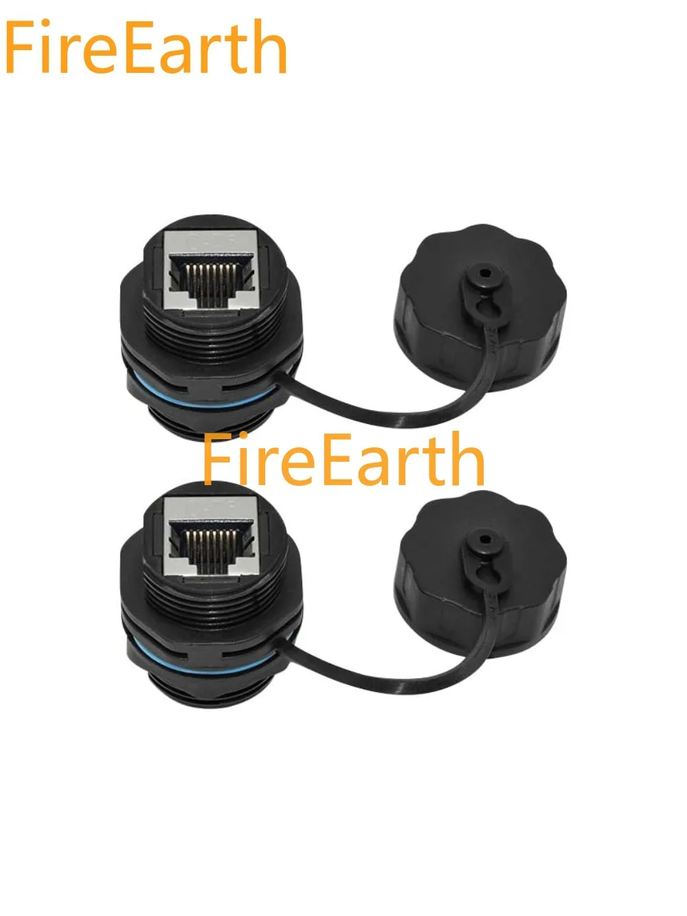 

RJ45 Panel Mount Waterproof Connector IP68 Cable Connector, Female to Female, with Shielding Cable Coupler-CAT6-YMP23-Blue