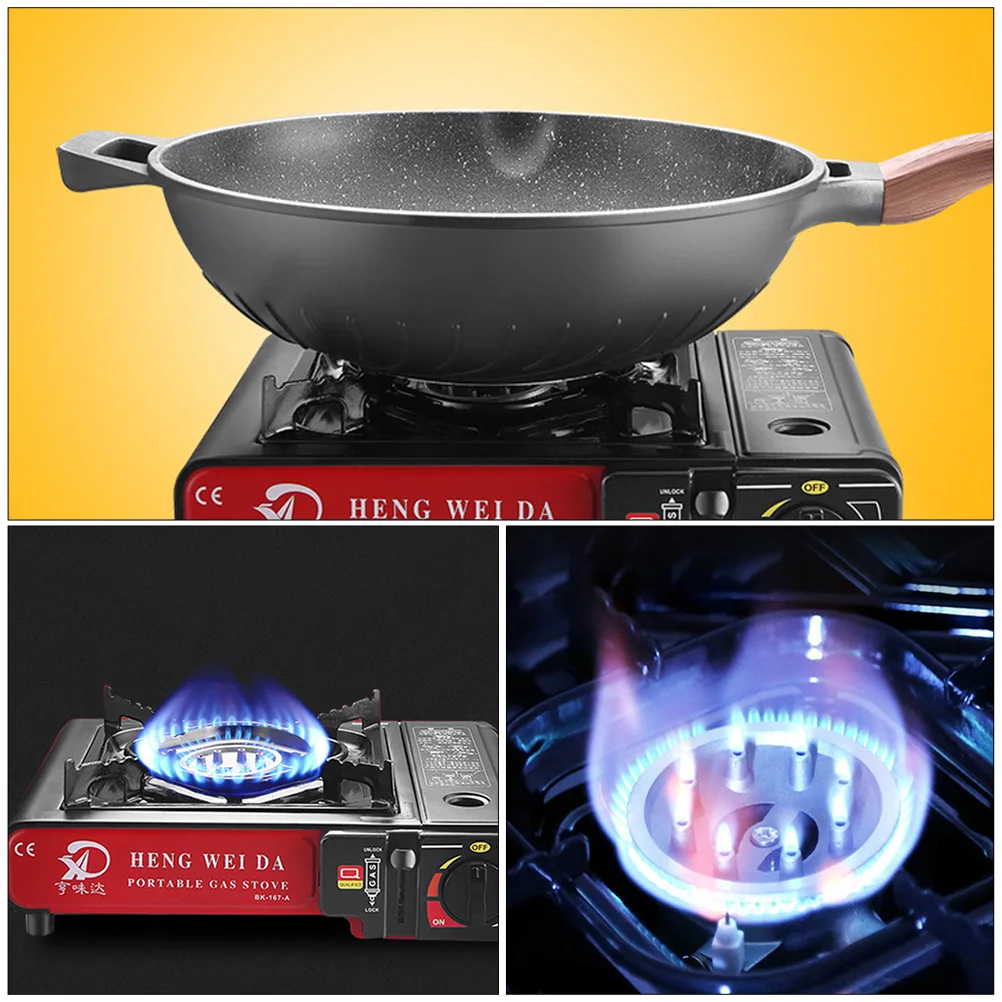 

Portable Gas Stove BBQ Burner Camping Stoves Outdoor Cooker Stainless Steel Household Ignition Heat Resistance Durability Anti